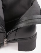 vices Botine Negre la Gleznă cu Toc Bloc cu Carâmb Mulat Alavitta