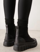 vices Botine Negre la gleznă pe platformă Viuana