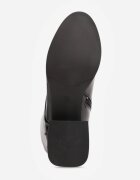 vices Botine Negre Lăcuite cu toc bloc cu decorațiuni și cu carâmb șiretuit Falmirea