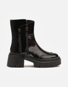 vices Botine Negre Lăcuite decorate cu panglică Rotine