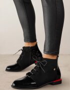 vices Botine negre lăcuite decorate cu ștanțare Uzvila