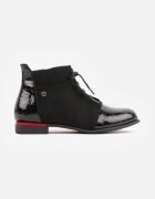 vices Botine negre lăcuite decorate cu ștanțare Uzvila