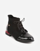 vices Botine negre lăcuite decorate cu ștanțare Uzvila