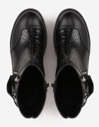 vices Botine Negre pe coturn și platformă Ornate cu fermoar Gattie