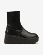 vices Botine Negre pe platformă stil grunge cu carâmb ajustat Faleirae