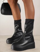 vices Botine Negre pe Talpă Groasă în Stil Grunge Anarriva
