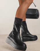 vices Botine Negre pe Talpă Groasă în Stil Grunge Anarriva