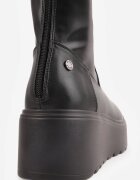vices Botine Negre pe Talpă Groasă în Stil Grunge Anarriva