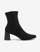 vices Botine Negre pe Toc Conic cu Vârf Pătrat Amiste