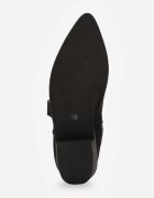 vices Botine Negre pe Toc Gros Cowboy cu Carâmb Ajurat Rivori