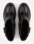 vices Botine Negre pe Toc Gros decorate cu Aplicație Litere Lorrise