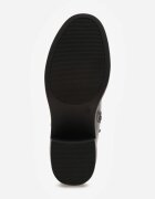 vices Botine Negre pe Toc Gros decorate cu Aplicație Litere Lorrise