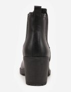 vices Botine Negre stil Chelsea cu toc gros Cezeire