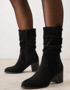 vices Botine Negre stil cowboy cu carâmb încrețit peste gleznă Alfzara