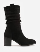 vices Botine Negre stil cowboy cu carâmb încrețit peste gleznă Alfzara