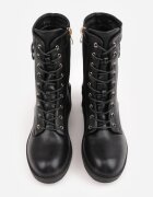 vices Botine Negre stil ghete cu toc bloc decorate cu aplicație Nuvitte