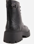 vices Botine Negre Stil Worker cu Cataramă Decorativă la Gambă Deosia