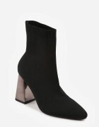 vices Botine Negre tip șosetă cu toc gros în stil elegant Rarana