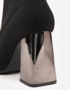 vices Botine Negre tip șosetă cu toc gros în stil elegant Rarana