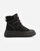 vices Botine negre tip Trapper cu platformă cu relief Anarrive