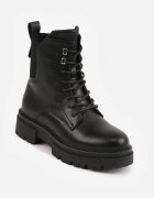 vices Botine Negre tip worker cu inserție elastică Frankilla