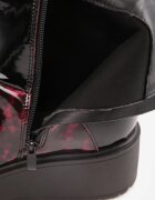 vices Botine Negru-Roșii Lăcuite cu pană și platformă Decorate cu Fermoar Gattie
