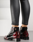 vices Botine Negru-Roșu cu Cataramă Gelrina