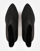 vices Botine șosetă Negru-Auriu cu toc gros în stil elegant Rarana