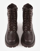 vices Botine stil worker Negre cu Ornament Metalic pe Carâmb Cevea Maro