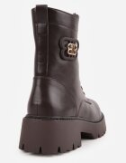 vices Botine stil worker Negre cu Ornament Metalic pe Carâmb Cevea Maro