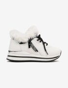 vices Botine tip Adidași Albe Cu șireturi Cu blană Gameda