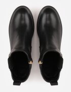 vices Botine tip Chelsea negre pe platformă decorate cu catarame Falinnea