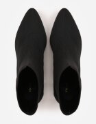 vices Botine tip șosetă Negre pe Toc gros metalic Widvira
