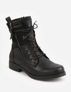 vices Botine tip trzewici cu inserții din piele de șarpe și fermoar decorativ Tinoa Negre