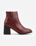 vices Botine Visinii Elegante pe Toc Gros cu Detaliu Rotund la Gleznă Widvire
