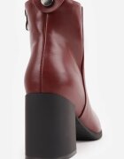 vices Botine Visinii Elegante pe Toc Gros cu Detaliu Rotund la Gleznă Widvire