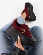 vices Chunky Adidași Bordo pe Platformă cu Detaliu Rotund Sedvira