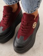 vices Chunky Adidași Bordo pe Platformă cu Detaliu Rotund Sedvira
