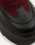 vices Chunky Adidași Bordo pe Platformă cu Detaliu Rotund Sedvira