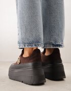 vices Chunky Adidași Maro cu Platformă cu Detaliu Rotund Sedvira