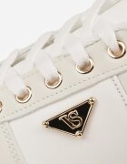 vices Chunky Sneakers Albi cu aplicație triunghiulară pe platformă Cezaline