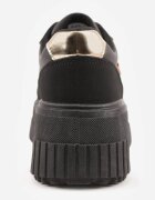 vices Chunky Sneakersy Negre cu Aplicație pe Platformă cu Striații Ilunatesa
