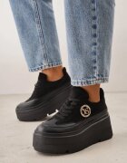 vices Chunky Sneakersy Negri cu platformă cu detaliu rotund Sedvira