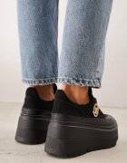 vices Chunky Sneakersy Negri cu platformă cu detaliu rotund Sedvira
