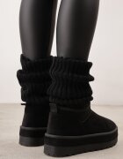 vices Cizme de zăpadă scurte negre cu Bordură Decorativă Olfedi