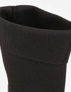 vices Cizme Elegante Negre cu carâmb tip șosetă pe toc gros cu aplicație Raleana