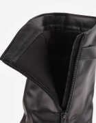 vices Cizme Elegante Negre cu toc gros cu carâmb încrețit care imită un crac de pantalon Favea