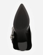 vices Cizme elegante pe toc gros cu carâmb răsfrânt Dalinae Negre