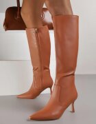 vices Cizme Maro cu toc stiletto în stil clasic Izalea