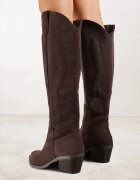 vices Cizme maro închis de cowboy în stil clasic din imitație de piele de căprioară Lataselia